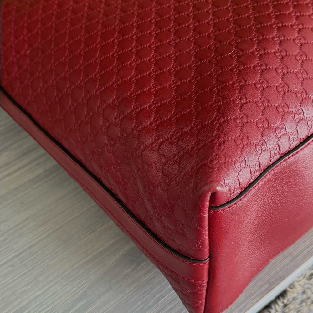 Gucci pre owned Microguccissima dark red  hobo - Picture 5 of 14